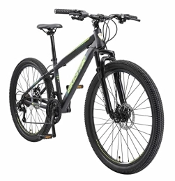 BIKESTAR Mountain Bike BIKESTAR Hardtail Mountain Bike, Freni a Disco, 26" | Bicicletta MTB Telaio 15" Cambio Shimano a 21 velocità, sospensioni | Nero