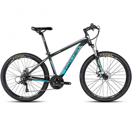 BQSWYD Mountain Bike BQSWYD Mountain Bike per Adulto con Forcella Ammortizzata / Doppio Freno a Disco, 26 MT da 27, 5 Pollici Full Suspension Mountain Bike con 21 velocità per Mountain Bike Fuoristrada, Blu, 26 * 17