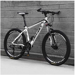 Chenbz Bici Chenbz Sport all'Aria Aperta Mountain Bike 30 velocità 26 Pollici con Acciaio al Carbonio Telaio Doppia Olio for Freni Sospensione Forcella Ammortizzata Antisdrucciolo Bikes, Bianco