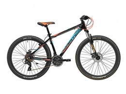 Cicli Adriatica Bici Cicli Adriatica Mountain Bike RCK 27, 5" Telaio in Alluminio, Forcella Ammortizzata e Cambio 21V (Nero-Blu-Rosso, Telaio 38 cm)