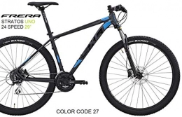 Cicli Puzone Mountain Bike CICLI PUZONE Bici FRERA MTB Stratos Uno Shimano ACERA 24 Speed Ruota 29 Gamma 2020 (Nero Azzurro (cod.27), 37 CM)