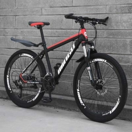 BLTR Mountain Bike Conveniente Adulti Mountain Bike 21 / 24 / 27 / 30 velocità Cross Country Bicycle Studente Streek Racing Speed ​​Bike Bike .Alta qualità (Color : Black Red, Size : 24 Speed)