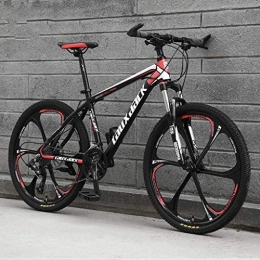 CSS Bici CSS Mountain bike da 26 'per adulto, telaio a sospensione completa in acciaio al carbonio 21 / 24 / 27 / 30 velocità, forcella ammortizzata, mountain bike hardtail con freno a disco 5-27, 24 velocità