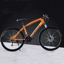 CSS Bici CSS Mountain bike da 26 pollici, bicicletta a coda dura in acciaio al carbonio, bicicletta leggera con sedile regolabile, doppio freno a disco, forcella a molla, F, 27 velocità 6-11
