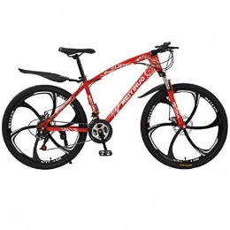 CYCC Mountain Bike CYCC Mountain Bike off-Road Lightweight Dual Disc Brake Shock Absorption Variable Speed ​​Urban Highway Men And Women Adult 27-Speed-Rosso_26 Pollici