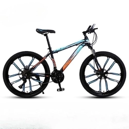 DADHI Mountain bike da esterno da 26 pollici, bicicletta ammortizzante, telaio in acciaio ad alto tenore di carbonio, per uomo e donna, portata 120 kg (blue 21 speeds)