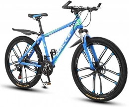 DALUXE Bici DALUXE Mountain Bike 24 / 26 Pollici 21 velocit di 10 Metri di Raggio Acciaio Forcella Moto Trasmissione Cycdaluxeg Binario Biciclette Alto Esterna MTB Carbonio Smorzamento Telaio (Blu), XL