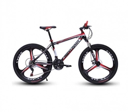 DGAGD Mountain Bike DGAGD 24 Pollici Mountain Bike Bicicletta Uomini e Donne Leggeri Freni a Doppio Disco Bicicletta a velocità variabile a Tre Ruote-Nero Rosso_27 velocità