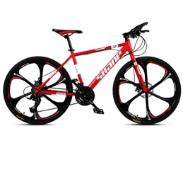 DGAGD Mountain Bike DGAGD 24 Pollici Mountain Bike Maschio e Femmina Adulto Ultraleggero Bicicletta a velocità variabile a Sei Ruote-Rosso_24 velocità