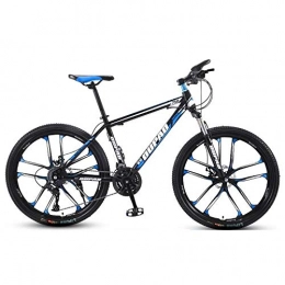 DGAGD Mountain Bike DGAGD 26 Pollici Mountain Bike in Lega di Alluminio Cross-Country Leggero a velocità variabile per Giovani Maschi e Femmine Bicicletta a Dieci Ruote-Nero Blu_21 velocità