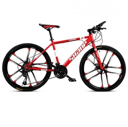 DGAGD Mountain Bike DGAGD 26 Pollici Mountain Bike Maschio e Femmina Adulto Super Leggero Bicicletta a velocità variabile Dieci Ruote da Taglio-Rosso_27 velocità