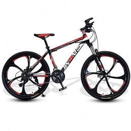 DGAGD Mountain Bike DGAGD Ruota a Sei Taglienti per Mountain Bike da 26 Pollici-Nero Rosso_27 velocità