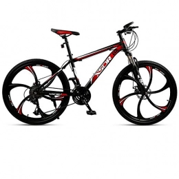 DGAGD Mountain Bike DGAGD Snow Bike Big Tire 4.0 Spessa e Larga 26 Pollici Freno a Disco Mountain Bike Sei Ruote da Taglio-Nero Rosso_21 velocità