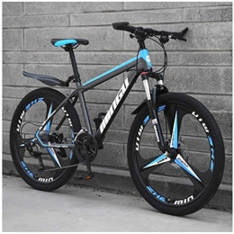 DIMPLEYA Uomini 26 Pollici MTB, Acciaio al Carbonio Hardtail Mountain Bike, Mountain Bike con Marce, Ciano 6 Razze,21 velocit,Ciano 3 Razze