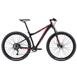 DJYD Mountain Bike DJYD 9 velocità Mountain Bike, for Adulti Big Wheels Hardtail for Mountain Bike, Telaio in Alluminio Sospensione Anteriore della Bicicletta, Mountain Bike Trail, Nero FDWFN