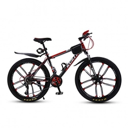 Domrx Bici Domrx Mountain Bike 10-Blade One Wheel Shock Absorber Ragazzi E Ragazze Adulti Mountain Bike-Red_26 * 17 (165-175cm)