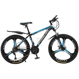 Domrx Mountain Bike Domrx Mountain Bike 21 24 27 30 velocità Ragazzi e Ragazze Forte Assorbimento degli Urti velocità variabile Mountain Cross-Country Veicolo-3 coltelli Nero Blue_21