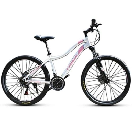 BD.Y Bici Donne Mountain Bike 21 velocitagrave; Freni a Disco Mountain Biciclette, Telaio Alluminio Leggero piugrave; Resistente Front Suspension Mountain Bike, 26 Inches White