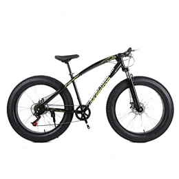 DRAKE18 Mountain Bike DRAKE18 Fat Bike, 26 Pollici Cross Country Mountain Bike 21 Speed Beach Snow Mountain 4.0 Grandi Pneumatici per Adulti Outdoor Riding, Black