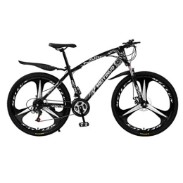Dsrgwe Bici Dsrgwe Mountain Bike, Mountain Bike, 26inch della Rotella Acciaio al Carbonio Biciclette Telaio, Doppio Freno a Disco e Forcella Anteriore Antiurto (Color : Black, Size : 21-Speed)