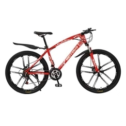 Dsrgwe Bici Dsrgwe Mountain Bike, Mountain Bike, Bicicletta della Montagna Hardtail, Doppio Freno a Disco e Sospensione Anteriore, 26inch Ruote (Color : Red, Size : 21-Speed)