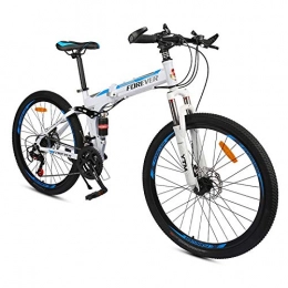 Dszgo Mountain Bike Dszgo Doppio Ammortizzatore della Bicicletta 26 Pollici 24 velocità Adulti Mountain Bike for i Giovani Uomini Donne e Micro-Rotazione Brakes Cambio Doppio Disco Anteriore e Posteriore ad Alta Acciaio