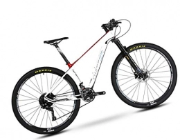 DUABOBAO Mountain Bike DUABOBAO Mountain Bike, adatta per giovani adulti, bianco / rosso, M8000-22 velocità (33 velocità), grande set standard, diametro ruota 29 pollici, materiale in fibra di carbonio, bianco, 14