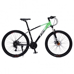 EASSEN Bici EASSEN Telaio in Lega di Alluminio 26 / 27.5 / 29 Pollici per Mountain Bike, Bici Fuoristrada a velocità variabile per Adulti, con Doppio Disco Meccanico Freni a Disco MTB Black Green- 29