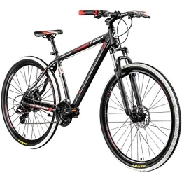 Galano Bici Galano Mountainbike 29 pollici Hardtail MTB Bicicletta Ravan 24 marce Bike 3 colori (nero / rosso, 48 cm)