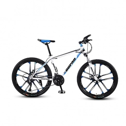 GAOXQ Mountain Bike GAOXQ Mountain Bike per Adulti e Giovani, 21 velocità 27, 5 Pollici in Mountain Bike a Doppia forchetta a Sospensione Freni a Disco White Blue