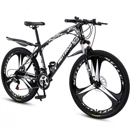 GASLIKE Mountain Bike GASLIKE Mountain Bike Bicicletta per Adulti, Telaio in Acciaio ad Alto tenore di Carbonio, Mountain Bike per Tutti i Terreni Hardtail, Nero, 26 inch 24 Speed