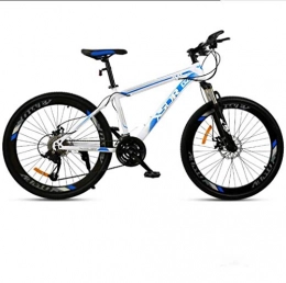 GBX Mountain Bike GBX Bicicletta, Mountain Bike per Adulti, Doppio Freno a Disco / Biciclette con Telaio in Acciaio ad Alto Tenore Di Carbonio, Bicicletta Unisex da Motoslitta da Spiaggia, Ruote da 26 Pollici, Blu, 27