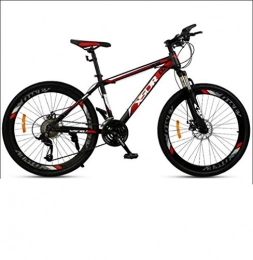 GBX Mountain Bike GBX Bicicletta, Mountain Bike per Adulti, Freno a Doppio Disco / Biciclette con Telaio in Acciaio ad Alto Tenore Di Carbonio, Bicicletta da Motoslitta da Spiaggia, Ruote da 24 Pollici, Nero, 21 Veloc