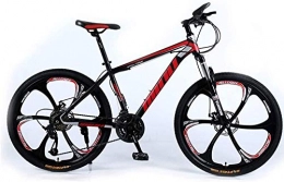 giyiohok Mountain Bike giyiohok Mountain Bike per Adulto 26 Pollici 30 velocità Una Ruota off-Road Ammortizzatore a velocità variabile per Uomo e Donna Bicicletta Nero-Nero Rosso