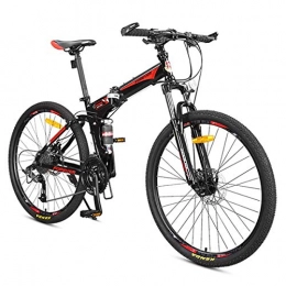 GJNWRQCY Mountain Bike GJNWRQCY Mountain Bike per Adulto da 26 Pollici a 27 velocità con Forcella Anteriore con Serratura a Doppia Sospensione