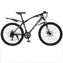 Gnohnay Bici Gnohnay 26 Pollici Adulto Mountain Bike, Telaio in Acciaio ad Alto Tenore di Carbonio, Fat Bike da Montagna, Bicicletta Hardtail, Nero, 24 Speed