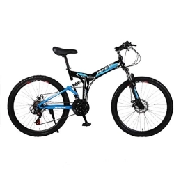 GOHHK Mountain Bike GOHHK Mountain Bike Leggera, Telaio in Acciaio 26 ', parafanghi Anteriori e Posteriori a 27 velocità Freno a Disco Meccanico Anteriore e Posteriore Travel Bike