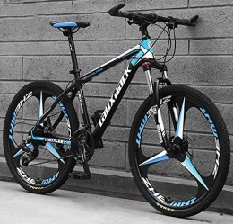 GQQ Mountain Bike GQQ Mountain Bike, 24 Pollici Mountain Bike Telaio in Acciaio ad Alto Tenore Di Carbonio Giovani Studenti Bicicletta da Strada Forcella Ammortizzata da Corsa Biciclette con Freno a Doppio Disco, 27 Ve