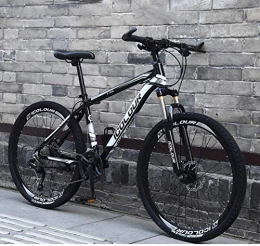 GQQ Bici GQQ Mountain Bike da 26 'Per Adulti, Telaio a Sospensione Completa in Alluminio Leggero per Bicicletta a Velocit Variabile, Forcelle Ammortizzate, Freno a Disco Rigido, B, 27 Velocit, un