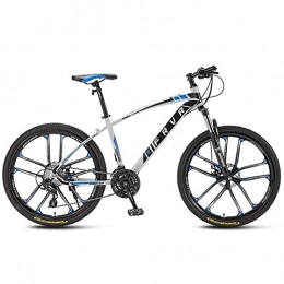 GQQ Mountain Bike GQQ Mountain Bike, Mountain Bike Freno a Doppio Disco a 27 Velocit Mountain Trail Bike Sospensione Anteriore Mountain Bike Hardtail Bicicletta per Adulti Ruota da 27, 5 Pollici, Blu