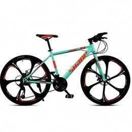 GQQ Mountain Bike GQQ Mountain Bike, Mountain Bike per Adulti All-Terrain Doppio Freno a Disco Biciclette Beach Motoslitta Aggiornamento per Bicicletta Ruote a Raggi con Telaio in Acciaio ad Alto Tenore Di Carbonio, Bl