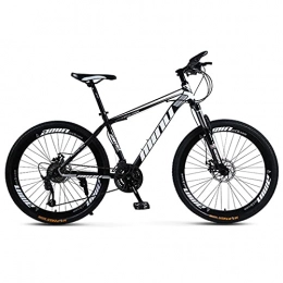 Great Mountain Bike GREAT Mountain Bike, 26"Mountain Bike, Doppio Disco Bicycle Bycle 21 / 24 / 27 velocità Biciclette da Strada in Acciaio Ad Alta Carbonio Bici per Uomo / Donna Comodo Sella(Size:21 Speed, Color:Black)