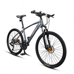 Great Bici GREAT Mountain Bike, Bici da 26 Pollici Mountain Bike, Uomo E Sportivo da Uomo E da Donna Bicycle Double Disc Freno A Disco in Alluminio A Sospensione A Sospensione A Sospensione(Color:Grigio)