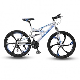 Great Mountain Bike GREAT Mountain Bike, Bicicletta da 26 Pollici in Mountain Bike, 21 velocità 6 Raggi Ruote per Mobili da Pendolari Bici da Uomo E Biciclette da Donna con Freni A Doppio Disco(Color:Blu)