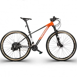 Great Mountain Bike GREAT Mountain Bike, Mountain Bike 29 Pollici 21 velocità Raggio Ruote Dual Disco Freno A Disco Telaio in Alluminio MTB Bicicletta con Porta Bottiglia d'Acqua Comodo Sella(Size:24 Speed, Color:Orange)