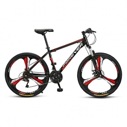 Great Mountain Bike GREAT Mountain Bike, Mountain Bike, Bicicletta da Studente 26"24 velocità 3 Raggi Ruota All'aperto Sport Biciclette A Sospensione Piena Mountain Bike Dual Disco Freni(Size:24 Speed, Color:Nero)