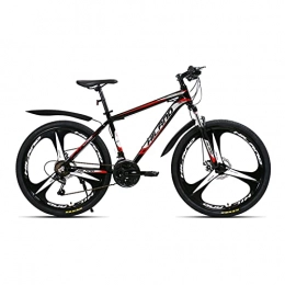 GUHUIHE Mountain Bike GUHUIHE Bicicletta da 26 Pollici Bicicletta 21 Gears Gears Mountain Bike Bike Bicycle con deragliatore e Freno a Disco (Color : Black)