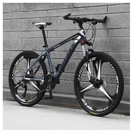 GUOCAO Mountain Bike GUOCAO Outdoor Sport Sospensione Anteriore Mountain Bike, 17 Inch HighCarbon Steel Frame e 26 Inch Ruote con Freni a Disco Meccanici, 24 Velocità Trasmissione Grigio, Outdoor