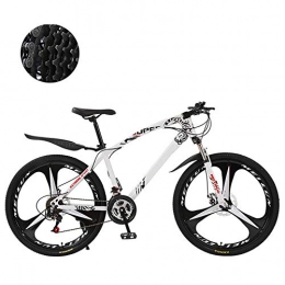 GWX Mountain Bike GWX Mountain Bike per Adulti Fuoristrada Telaio Rigido Freno a Doppio Disco City Bike da 26 Pollici Bici da Fuoristrada in Mountain Bike in Carbonio Alto Telaio in Acciaio, Bianca, 27 Speed