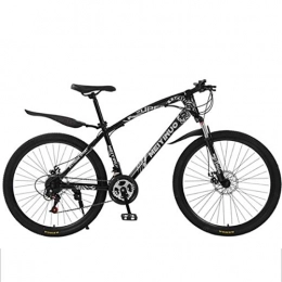 GXQZCL-1 Mountain Bike GXQZCL-1 Bicicletta Mountainbike, Mountain Bike, 26" in Acciaio al Carbonio Telaio Ravine Biciclette, Doppio Freno a Disco Anteriore Sospensione MTB Bike (Color : Black, Size : 24 Speed)